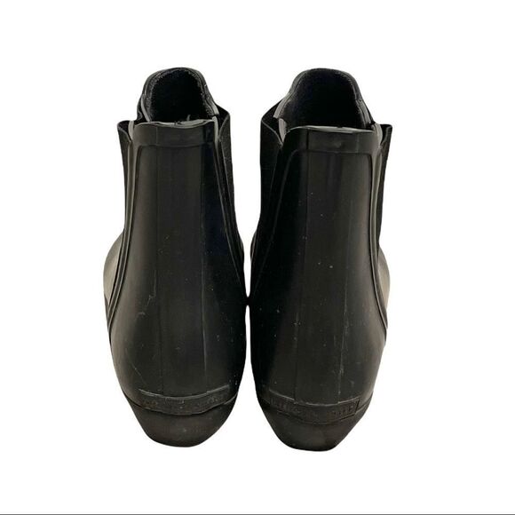 LOEFFLER RANDALL Rubber Ankle Chelsea Rain boot Waterproof Black 8 - Picture 9 of 14